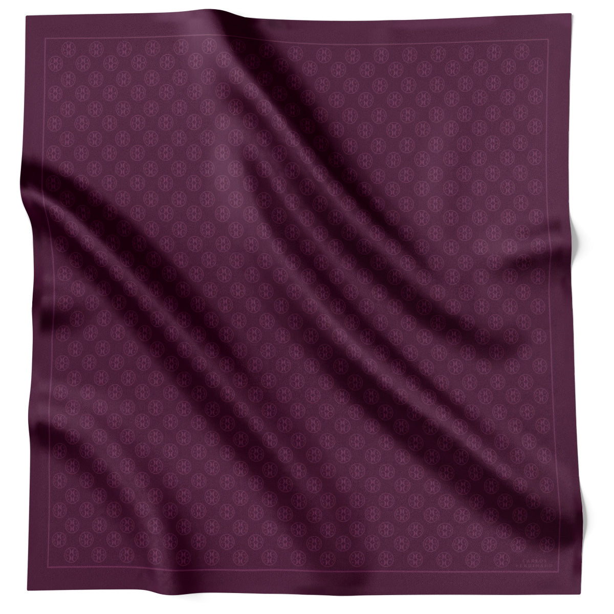 Fringed Monogram Plum 90cm