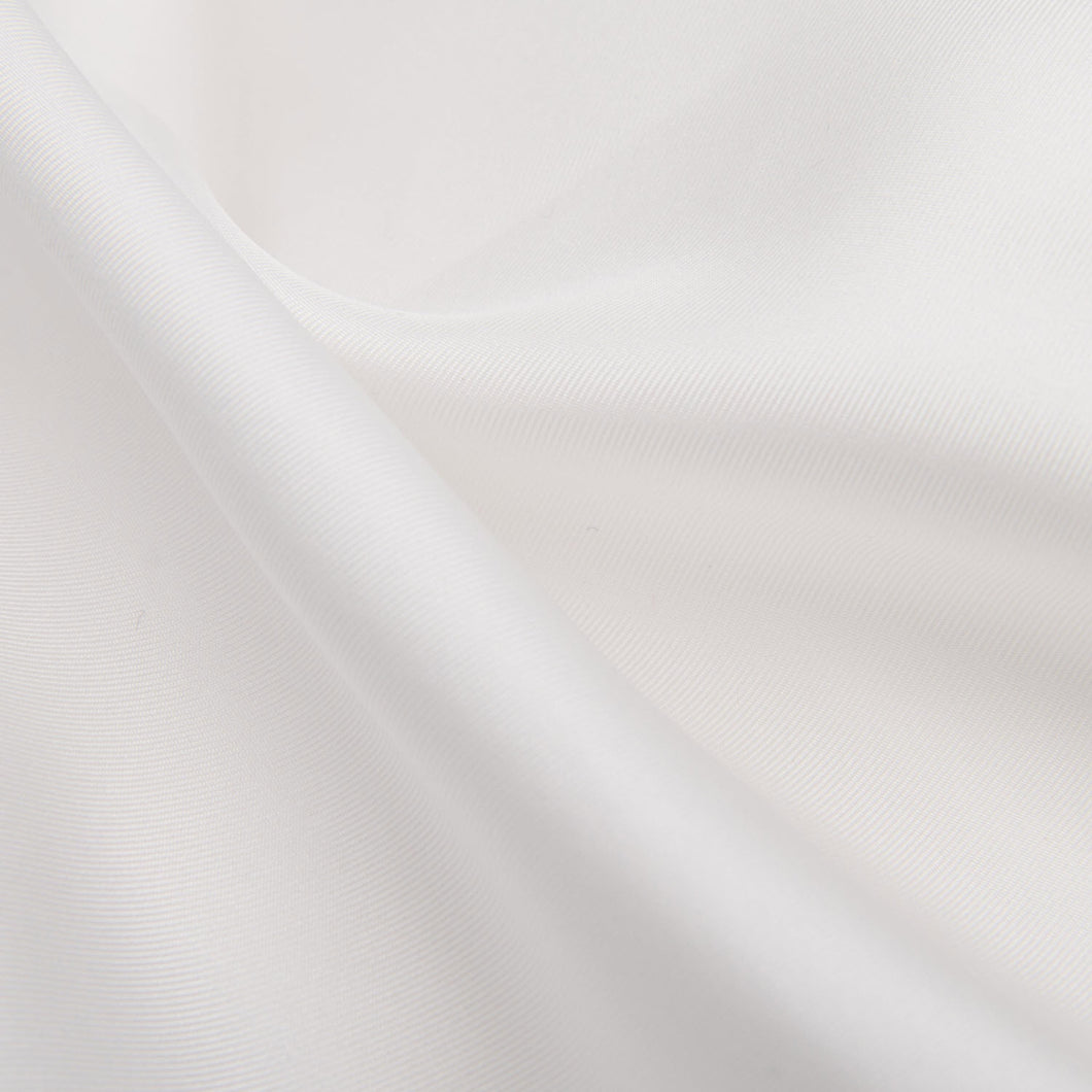 Bleached White 70 cm Twill Silk Scarf